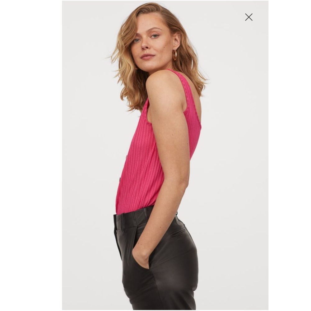 H&M Pink Ribbed Tank Top - Picture 2 of 5
